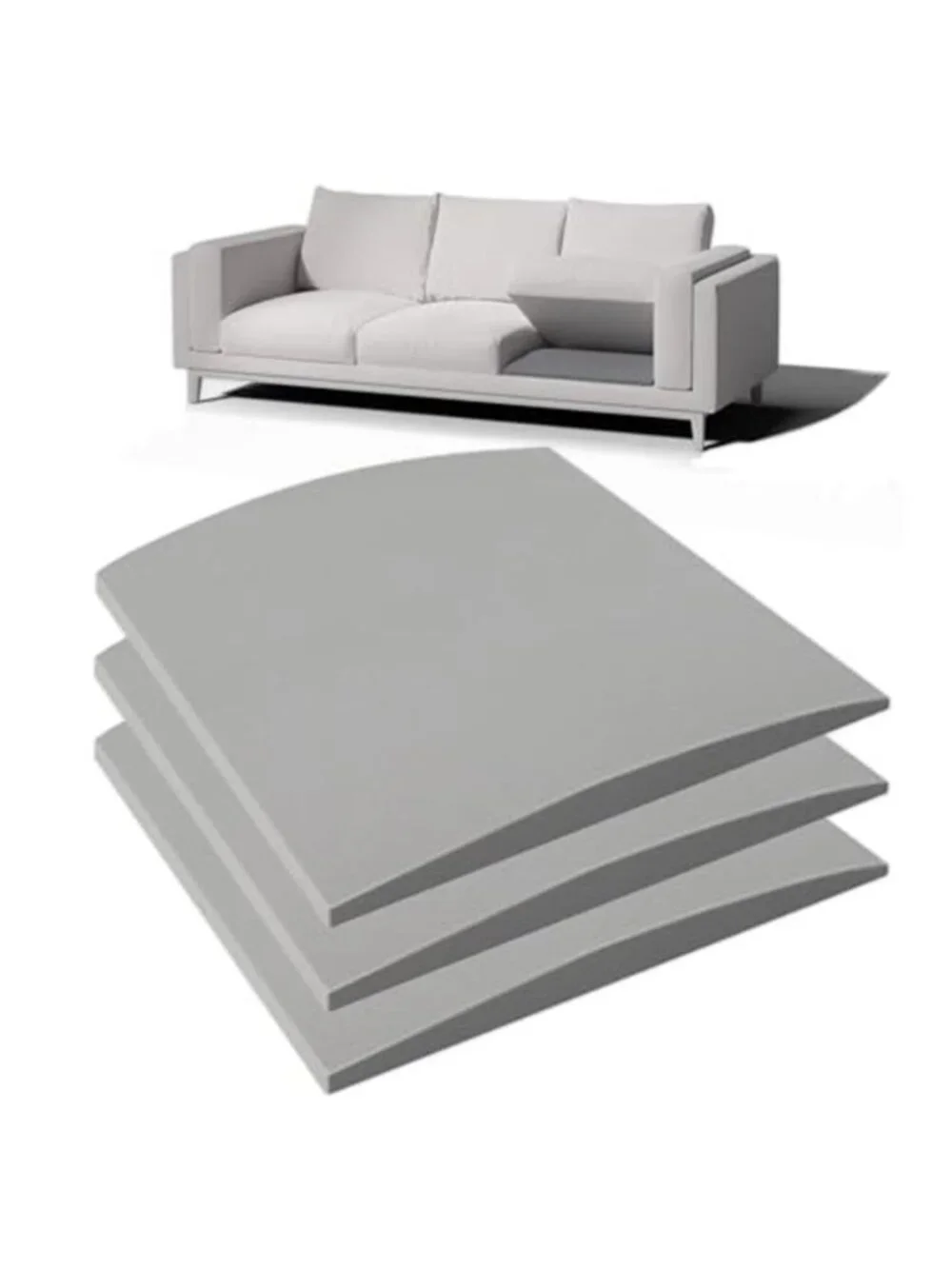 Couch Cushion Support 3Pack High Density Foam Sagging Sofa Seat Repair 20x2 Grey